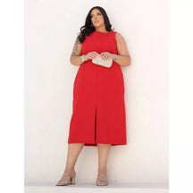 Vestido Midi Plus Size em Linho – Elegância, conforto e caimento impecável